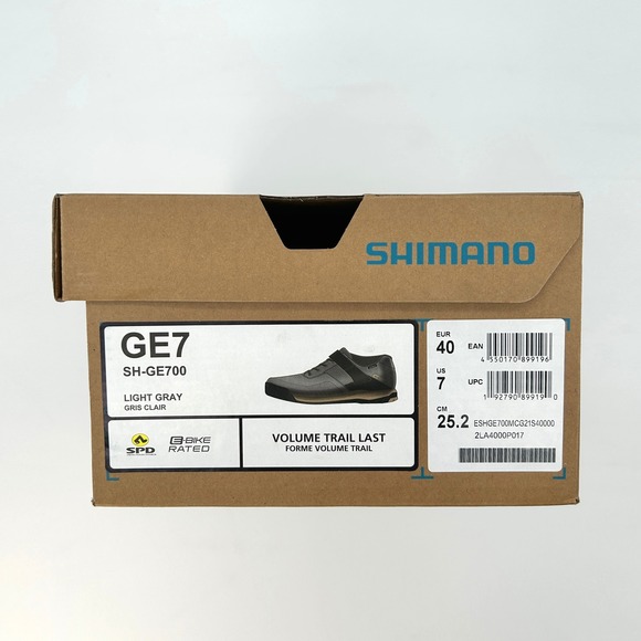 Shimano‎ SH-GE700 Enduro Shoes Mens Size 7 (EU 40) SPD Light Gray MTB Trail NEW main image 6